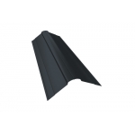 ГРАНД ЛАЙН Планка конька фигурного 100x100 0,5 Velur X RAL 7016 антрацитово-серый (2м)