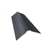 ГРАНД ЛАЙН Планка конька фигурного 150x150 0,5 GreenCoat Pural BT RR 23 темно-серый (RAL 7024 мокрый асфальт) (3м)