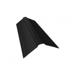 ГРАНД ЛАЙН Планка конька фигурного 150x150 0,5 PurLite Matt RAL 9005 черный (2,5м)
