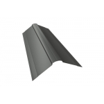 ГРАНД ЛАЙН Планка конька фигурного 150x150 0,45 PE с пленкой RAL 7005 мышино-серый (3м)