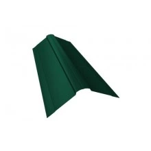 ГРАНД ЛАЙН Планка конька фигурного 150x150 0,7 PE с пленкой RAL 6005 зеленый мох (2,5м)