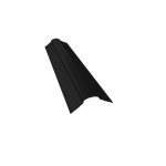 ГРАНД ЛАЙН Планка конька фигурного 70x70 0,45 Drap RAL 9005 черный (2м)