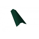ГРАНД ЛАЙН Планка конька фигурного 70x70 0,45 PE-Double с пленкой RAL 6005 зеленый мох (3м)