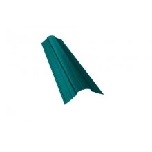 ГРАНД ЛАЙН Планка конька фигурного 70x70 0,45 PE с пленкой RAL 5021 водная синь (3м)
