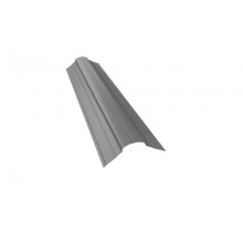 ГРАНД ЛАЙН Планка конька фигурного 70x70 0,45 PE с пленкой RAL 7004 сигнальный серый (3м)