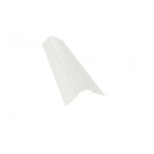 ГРАНД ЛАЙН Планка конька фигурного 70x70 0,5 Satin с пленкой RAL 9003 сигнальный белый (3м)