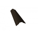 ГРАНД ЛАЙН Планка конька фигурного 70x70 0,5 Satin с пленкой RR 32 темно-коричневый (3м)