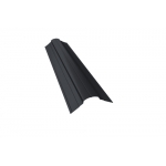ГРАНД ЛАЙН Планка конька фигурного 70x70 0,45 Drap-double TX RAL 7024 мокрый асфальт (2,5м)