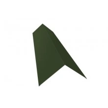 ГРАНД ЛАЙН Планка конька плоского 145х145 0,5 GreenCoat Pural BT с пленкой RR 11 темно-зеленый (RAL 6020 хромовая зелень) (3м)