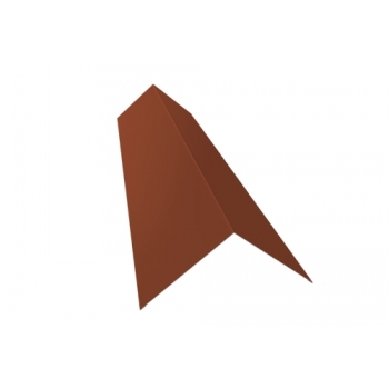 ГРАНД ЛАЙН Планка конька плоского 145х145 0,5 Satin с пленкой RAL 8004 терракота (2,5м)