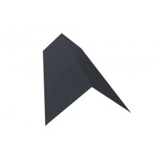 ГРАНД ЛАЙН Планка конька плоского 190х190 0,5 PurPro Matt 275 RAL 7024 мокрый асфальт (2м)