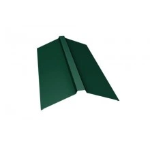ГРАНД ЛАЙН Планка конька прямоугольного 150х30х150 0,5 Satin Matt TX RAL 6005 зеленый мох (3м)