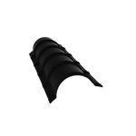 ГРАНД ЛАЙН Планка малого конька полукруглого 0,5 PurPro Matt 275 RAL 9005 черный (1,97м)