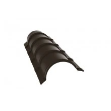 ГРАНД ЛАЙН Планка малого конька полукруглого 0,5 Satin Matt RR 32 темно-коричневый (1,97м)