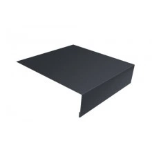 ГРАНД ЛАЙН Планка лобовая/околооконная простая 190х50 0,5 PurLite Matt RAL 7024 мокрый асфальт (2,5м)