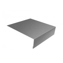 ГРАНД ЛАЙН Планка лобовая/околооконная простая 190х50 0,45 PE с пленкой RAL 9006бело-алюминиевый (2,5м)