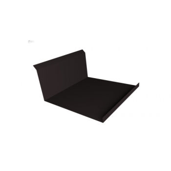 ГРАНД ЛАЙН Планка примыкания нижняя 20х122х260х15 Drap-double TX RAL 9005 черный (2м)