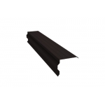 ГРАНД ЛАЙН Планка торцевая фигурная 90х110 0,45 Drap-double TX RAL 9005 черный (2,5м)