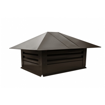 ГРАНД ЛАЙН Дымник на трубу с жалюзи 520х390мм 0,5 GreenCoat Pural BT, matt с пленкой RR 32 темно-коричневый (RAL 8019 серо-коричневый) ГРАНД ЛАЙН Дымник на трубу с жалюзи 520х390мм 0,5 GreenCoat Pural BT, matt с пленкой RR 32 темно-коричневый (RAL 8019 серо-коричневый)