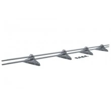 ГРАНД ЛАЙН Снегозадержатель NEW трубчатый Grand Line RAL 9006 3м
