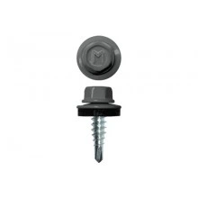 ГРАНД ЛАЙН Саморез по металлу Daxmer 4,8х19 RAL 7042 (250) сверло №2