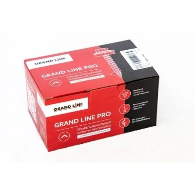 ГРАНД ЛАЙН Саморез 4,8х35 Grand Line Pro с керамическим покрытием UltraZinc RAL 9005 ГРАНД ЛАЙН Саморез 4,8х35 Grand Line Pro с керамическим покрытием UltraZinc RAL 9005