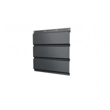 ГРАНД ЛАЙН Софит металлический без перфорации 0,5 Satin с пленкой RAL 7024 мокрый асфальт