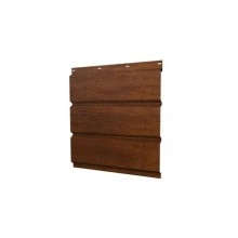ГРАНД ЛАЙН Софит металлический без перфорации 0,45 Print Premium с пленкой Golden Wood Fresh