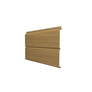 ГРАНД ЛАЙН Софит ЭкоБрус с перфорацией 0,345 Grand Line 0,45 Print Elite с пленкой Honey Wood TwinColor