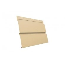 ГРАНД ЛАЙН Софит металлический Квадро Брус без перфорации 0,45 PE с пленкой RAL 1014 слоновая кость