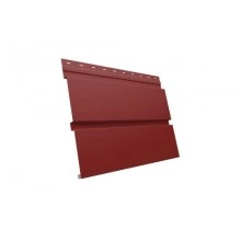ГРАНД ЛАЙН Софит металлический Квадро Брус без перфорации 0,5 Satin с пленкой RAL 3011 коричнево-красный