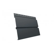 ГРАНД ЛАЙН Софит металлический Квадро Брус без перфорации 0,5 Satin с пленкой RAL 7016 антрацитово-серый