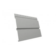 ГРАНД ЛАЙН Софит металлический Квадро Брус без перфорации 0,5 Satin с пленкой RAL 9006бело-алюминиевый
