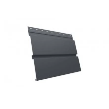 ГРАНД ЛАЙН Софит металлический Квадро Брус без перфорации 0,5 Satin Matt TX с пленкой RAL 7024 мокрый асфальт