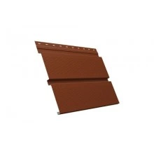 ГРАНД ЛАЙН Софит металлический Квадро брус с перфорацией 0,5 GreenCoat Pural BT, matt с пленкой RR 750 кирпично-красный (RAL 8004 терракота)