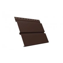 ГРАНД ЛАЙН Софит металлический Квадро брус с перфорацией 0,5 Satin с пленкой RAL 8017 шоколад
