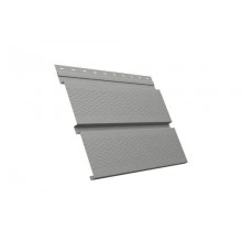ГРАНД ЛАЙН Софит металлический Квадро брус с перфорацией 0,5 Satin с пленкой RAL 9006бело-алюминиевый