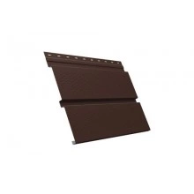 ГРАНД ЛАЙН Софит металлический Квадро брус с перфорацией 0,5 Satin Matt TX с пленкой RAL 8017 шоколад