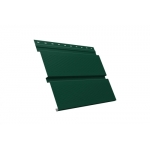 ГРАНД ЛАЙН Софит металлический Квадро брус с перфорацией 0,5 Satin Matt TX с пленкой RAL 6005 зеленый мох