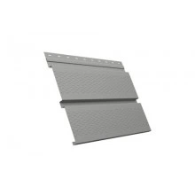 ГРАНД ЛАЙН Софит металлический Квадро брус с перфорацией 0,5 Satin Matt TX с пленкой RAL 9005 черный