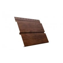 ГРАНД ЛАЙН Софит металлический Квадро брус с перфорацией 0,45 Print Premium с пленкой Cherry Wood Fresh