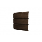 ГРАНД ЛАЙН Софит металлический полная перфорация 0,45 Print Elite с пленкой Coffee Wood TwinColor