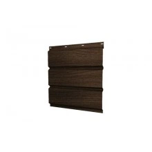 ГРАНД ЛАЙН Софит металлический полная перфорация 0,45 Print Elite с пленкой Coffee Wood TwinColor