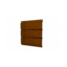 ГРАНД ЛАЙН Софит металлический центральная перфорация 0,45 Print Elite с пленкой Golden Wood TwinColor