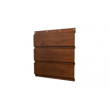 ГРАНД ЛАЙН Софит металлический центральная перфорация 0,45 Print Premium с пленкой Golden Wood Fresh