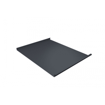 ГРАНД ЛАЙН Фальц двойной стоячий Grand Line 0,7 PE с пленкой на замках RAL 7024 мокрый асфальт ГРАНД ЛАЙН Фальц двойной стоячий Grand Line 0,7 PE с пленкой на замках RAL 7024 мокрый асфальт