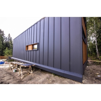 ГРАНД ЛАЙН Кликфальц Line Grand Line 0,5 Rooftop Бархат с пленкой на замках RAL 7024 мокрый асфальт