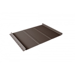 ГРАНД ЛАЙН Кликфальц Line Grand Line 0,5 GreenCoat Pural BT, matt с пленкой на замках RR 32 темно-коричневый (RAL 8019 серо-коричневый)