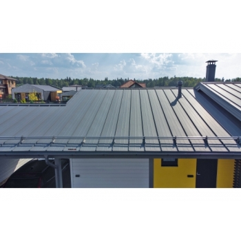 ГРАНД ЛАЙН Кликфальц Pro Grand Line 0,45 Drap с пленкой на замках RAL 7024 мокрый асфальт ГРАНД ЛАЙН Кликфальц Pro Grand Line 0,45 Drap с пленкой на замках RAL 7024 мокрый асфальт