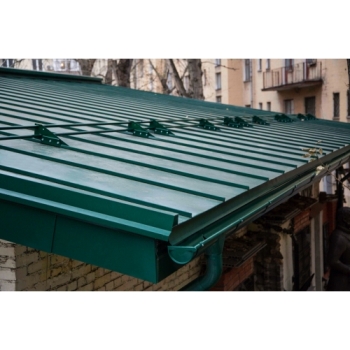 ГРАНД ЛАЙН Кликфальц Grand Line0,5 Satin с пленкой на замках RAL 6005 зеленый мох ГРАНД ЛАЙН Кликфальц Grand Line0,5 Satin с пленкой на замках RAL 6005 зеленый мох